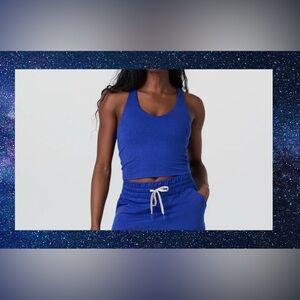 VUORI Halo Performance Crop 2.0 Copenhagen blue size large NWT